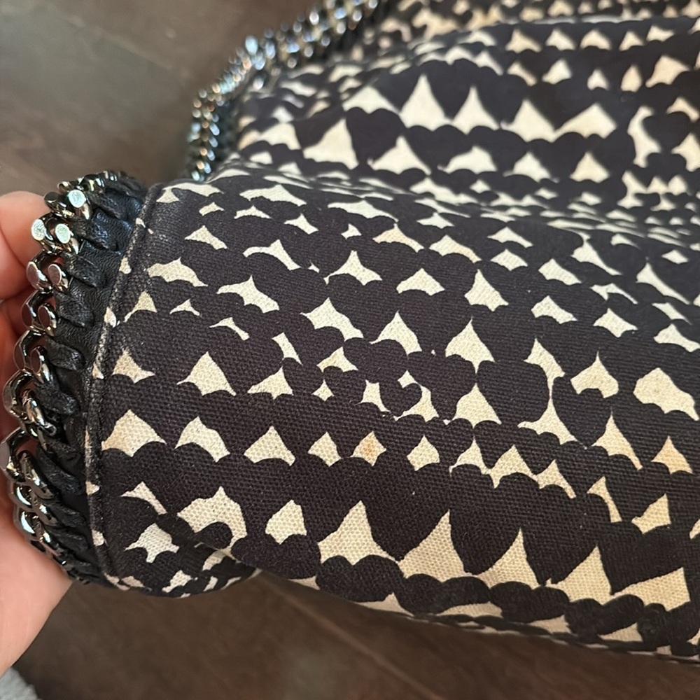 Stella McCartney Falabella in Cream, Black Hearts Canvas, 2014 limited run - Picture 17 of 17